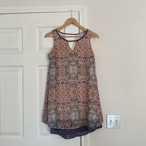 Eyeshadow Bohemian sleeveless tiered tunic.